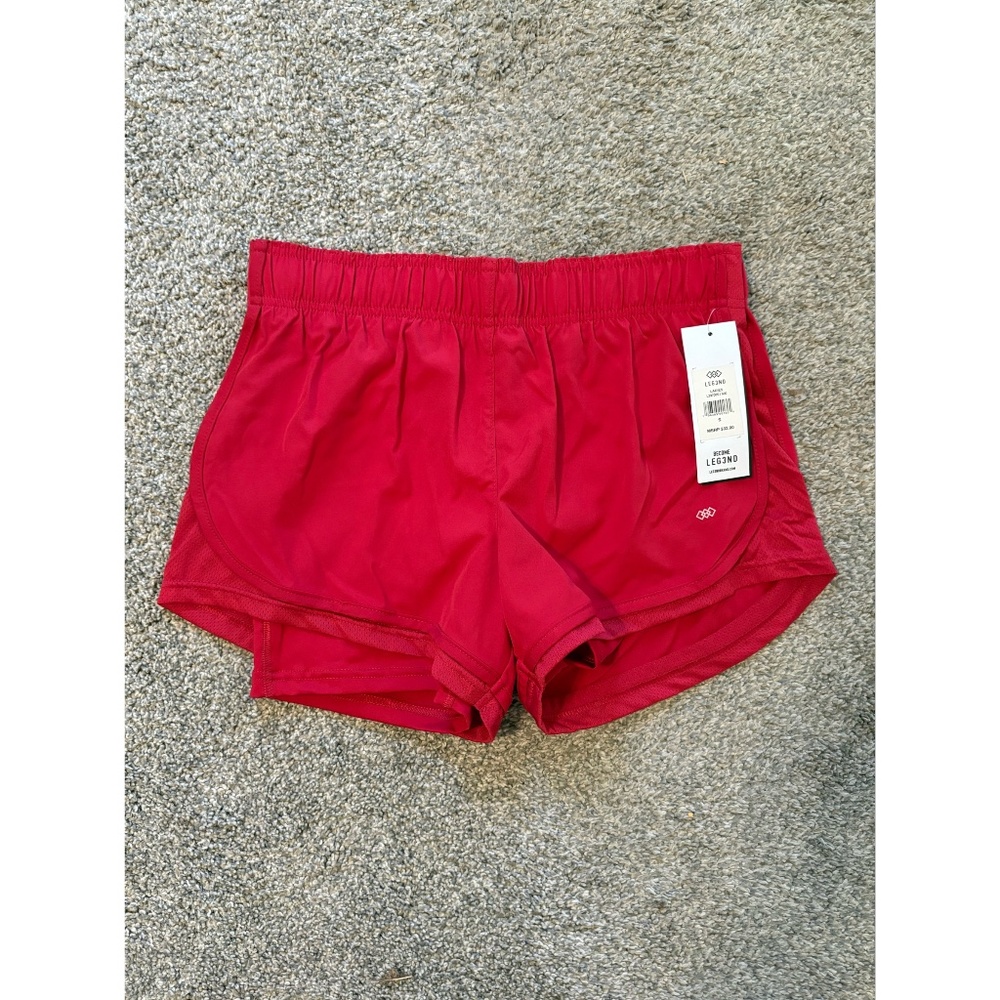 Leg3nd | Layered Athletic Shorts in Red